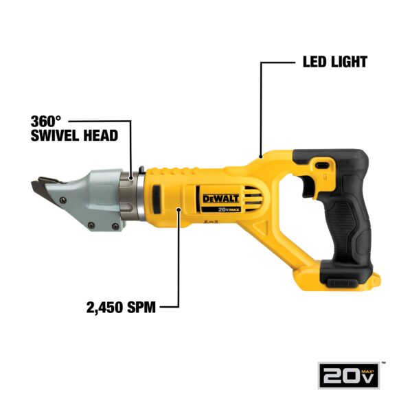 16-Gauge 20-Volt Cordless Metal Shears - Image 2