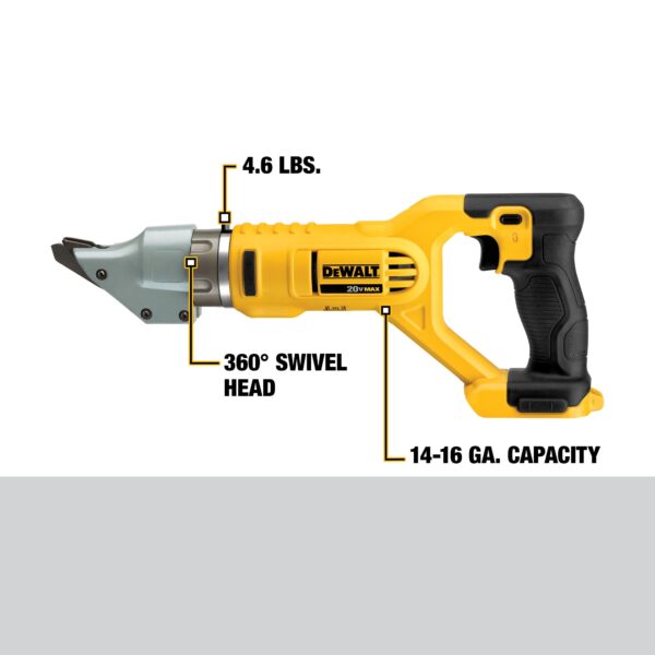 16-Gauge 20-Volt Cordless Metal Shears - Image 3