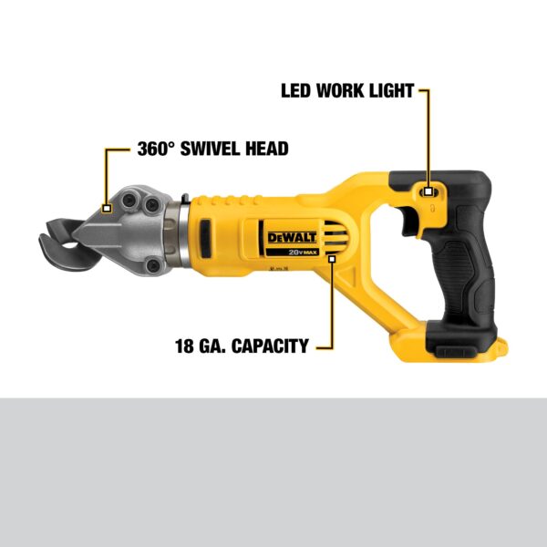 18-Gauge Variable Speed 20-volt Cordless Metal Shears - Image 3