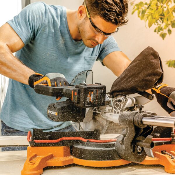 Power Share POWER SHARE 7-1/4-in 20-volt Max Single Bevel Sliding Compound Cordless Miter Saw (Cordless) - Image 17