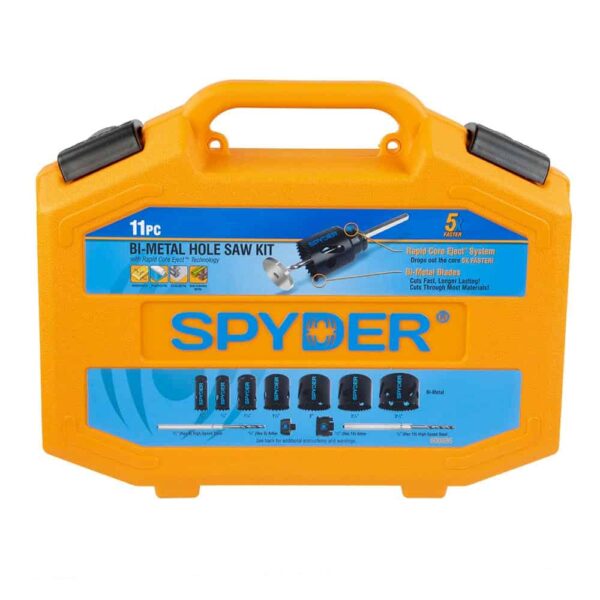 Spyder Bi-metal Arbored Hole Saw Kit Set (11-Piece) with Hard Case - Image 22