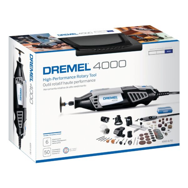 56-Piece Variable Speed Corded 1.6-Amp Multipurpose Rotary Tool with Hard Case - Image 18