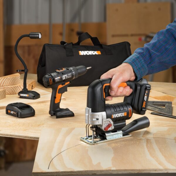 POWER SHARE 3-Tool 20-volt Power Tool Combo Kit with Soft Case (2 Li-ion Batteries Included and Charger Included) - Image 10