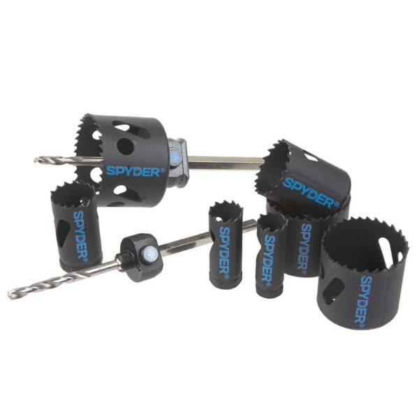 Spyder Bi-metal Arbored Hole Saw Kit Set (11-Piece) with Hard Case - Image 2