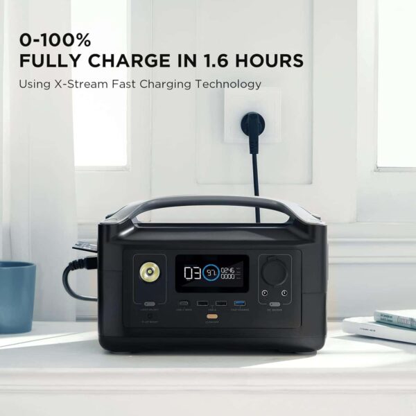 EF ECOFLOW RIVER 288Wh Portable Power Station,3 x 600W(Peak 1200W) AC Outlets   LED Flashlight - Image 2
