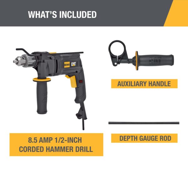 Cat 1/2-in Corded Drill - Image 8