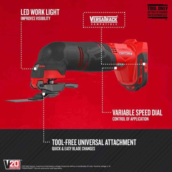 V20 Cordless Drill Combo Kit, 7 Tool (CMCK700D2) - Image 6