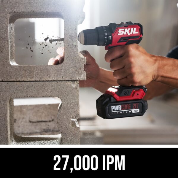 PWR CORE 1/2-in 20-volt Variable Speed Brushless Cordless Hammer Drill (1-Battery Included) - Image 6
