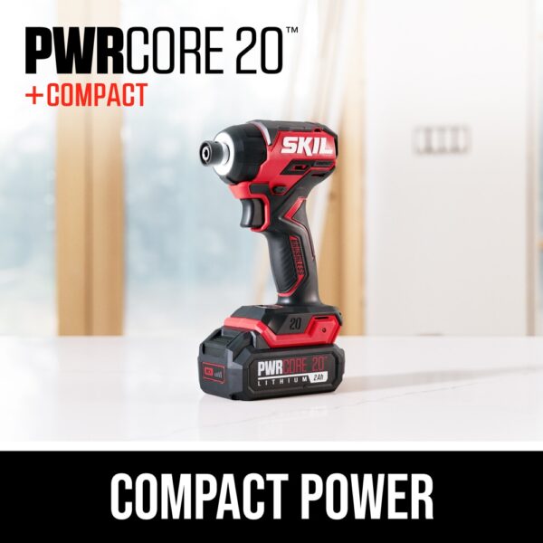 PWR CORE Compact 20-volt 1/4-in Variable Speed Brushless Cordless Impact Driver (1-Battery Included) - Image 2