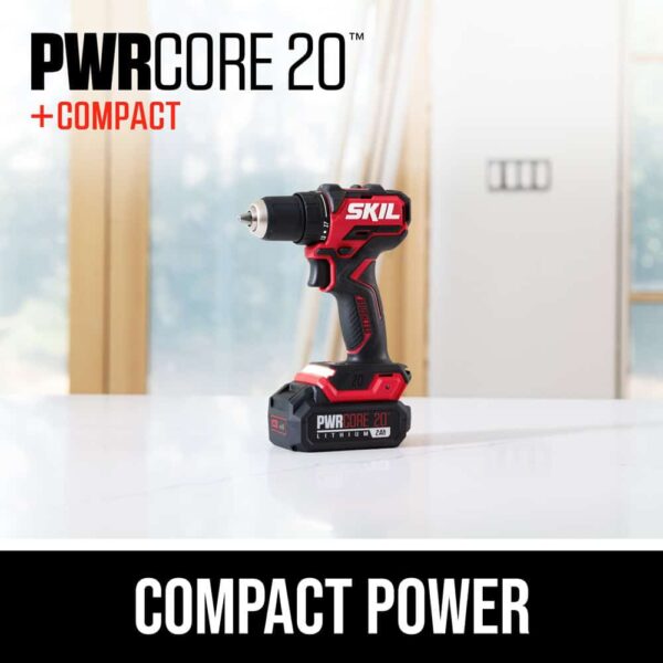 PWR CORE Compact 20-volt 1/2-in Brushless Cordless Drill(1 Li-ion Battery Included and Charger Included) - Image 2
