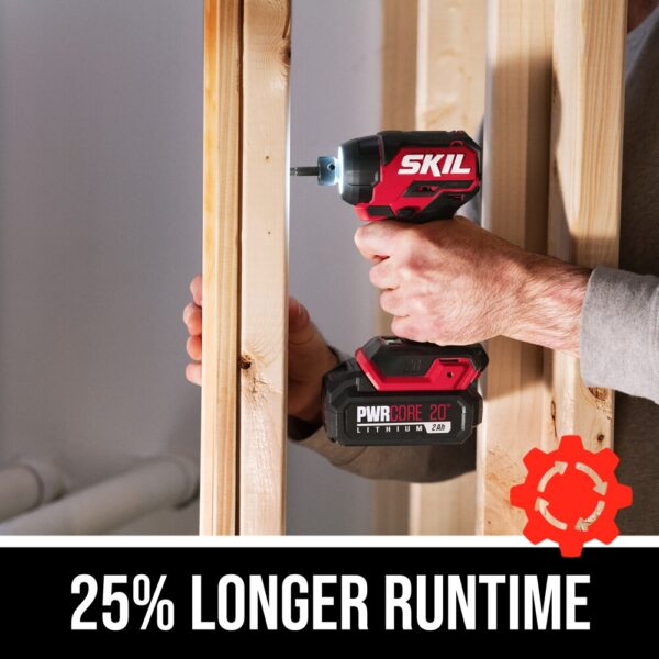 PWR CORE Compact 20-volt 1/4-in Variable Speed Brushless Cordless Impact Driver (1-Battery Included) - Image 7