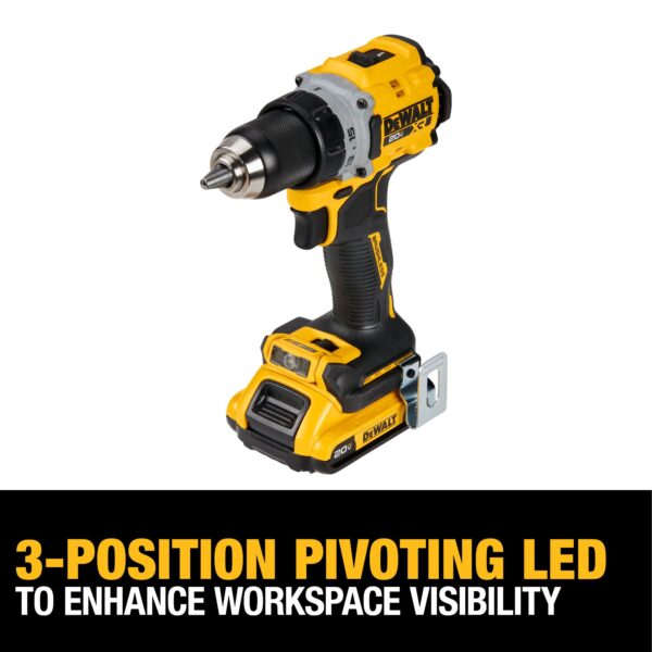 20V MAX XR Brushless Cordless 1/2 in. Drill/Driver and 1/4-in Impact Driver Kit - Image 7