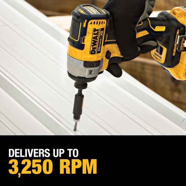 20V MAX XR Brushless Cordless 1/2 in. Drill/Driver and 1/4-in Impact Driver Kit - Image 9
