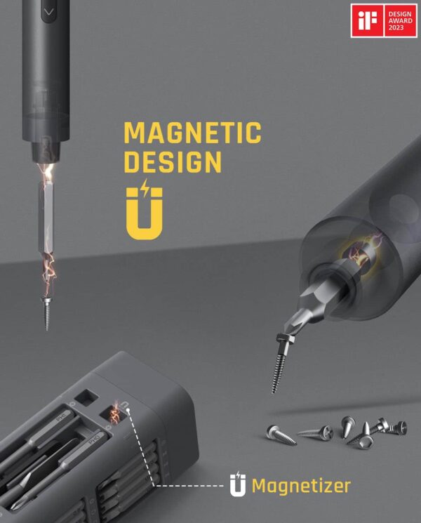 Fanttik E1 Max 3.7V Mini Precision Electric Screwdriver, 50-in-1 Magnetic Bits, 2 Torque Settings, Pop-Up Magnetic Case - Image 6