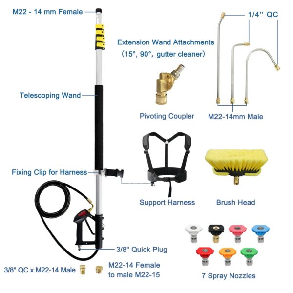 JANZ 24 FT Pressure Washer Telescoping Wand - Image 4