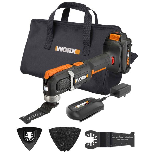 POWER SHARE Cordless 20-volt Max Variable Speed 25-Piece Oscillating Multi-Tool Kit with Soft Case (1-Battery Included)