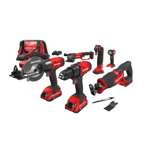 V20 Cordless Drill Combo Kit, 7 Tool (CMCK700D2)