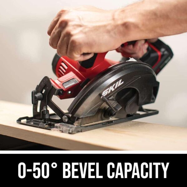 20V 6-1/2 Inch Cordless Circular Saw Includes 2.0Ah PWR CORE 20 Lithium Battery and Charger   CR540602 - Image 5