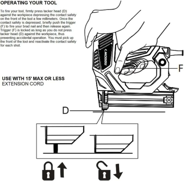 Arrow Heavy Duty Electric Brad Nailer, Professional Nail Gun - Image 4
