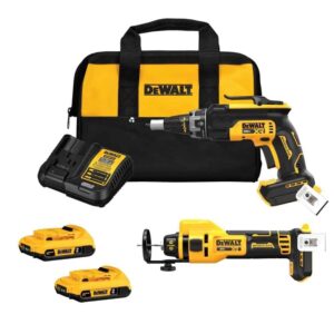 20V MAX XR Brushless Drywall Screwgun and Cut-Out Tool Combo Kit (2.0Ah) (DCK265D2)