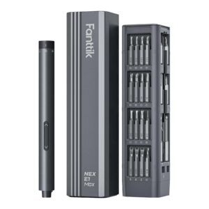 Fanttik E1 Max 3.7V Mini Precision Electric Screwdriver, 50-in-1 Magnetic Bits, 2 Torque Settings, Pop-Up Magnetic Case