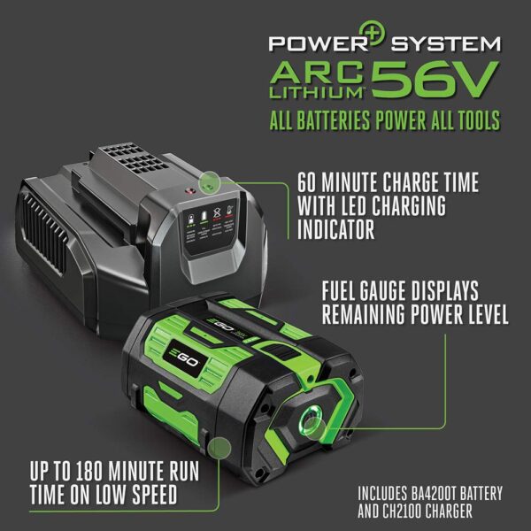 Power+ LB6003 600 CFM Variable-Speed 56-Volt Cordless Leaf Blower 7.5Ah Battery and Charger Included - Image 4
