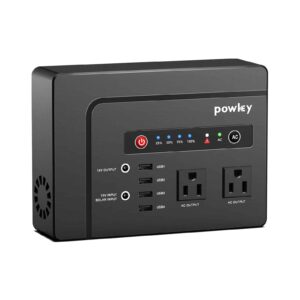 Powkey Portable Power Station 200W, 146Wh Portable Solar Generator Battery Pack