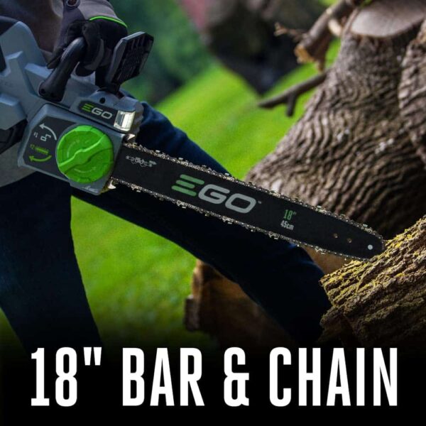 Power+ CS1803 18-Inch 56-Volt Lithium-ion Cordless Chainsaw with 4.0Ah Battery and Charger Included,Black - Image 8