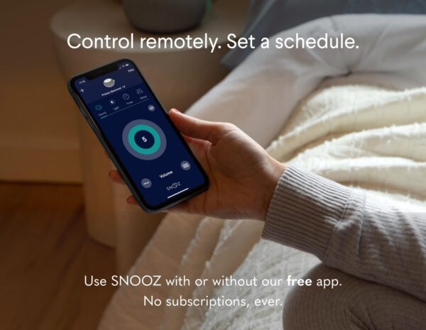 SNOOZ Smart White Noise Machine   Real Fan Inside for Non-Looping White Noise Sounds, Cloud - Image 5