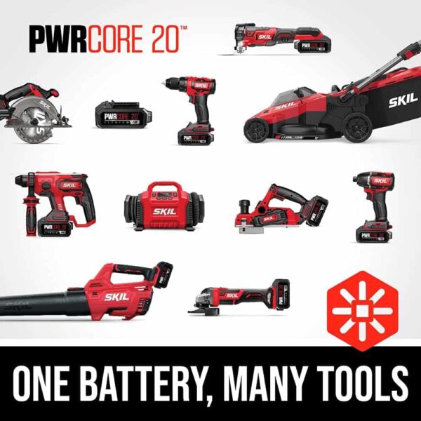 20V 6-1/2 Inch Cordless Circular Saw Includes 2.0Ah PWR CORE 20 Lithium Battery and Charger   CR540602 - Image 6