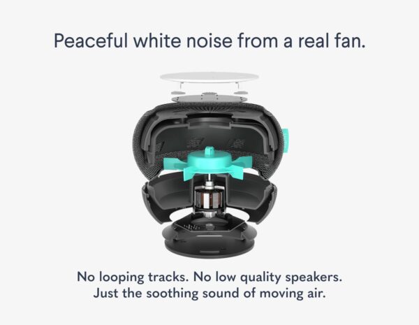 SNOOZ Smart White Noise Machine   Real Fan Inside for Non-Looping White Noise Sounds, Cloud - Image 6