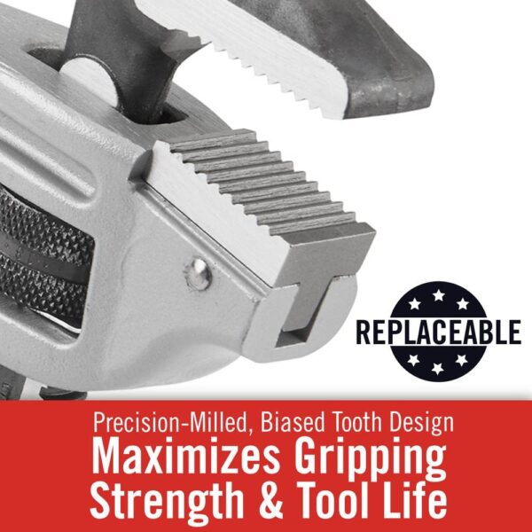 31125 Model 18 Aluminum Offset Pipe Wrench, 18-inch Plumbing Wrench - Image 5