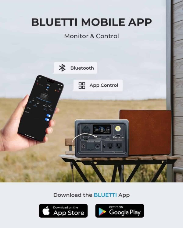 BLUETTI Portable Power Station EB3A, 268Wh LiFePO4 Battery Backup w/ 2 600W (1200W Surge) AC Outlets - Image 7