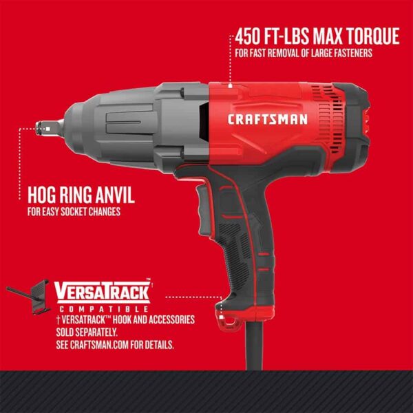 CMEF901 7.5 Amps Variable Speed 1/2-In Drive Corded Impact Wrench (Tool Only) - Image 10
