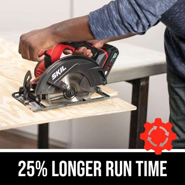 20V 6-1/2 Inch Cordless Circular Saw Includes 2.0Ah PWR CORE 20 Lithium Battery and Charger   CR540602 - Image 3