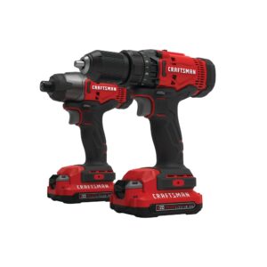 V20 MAX Cordless Drill and Impact Driver, Power Tool Combo Kit with 2 Batteries and Charger (CMCK200C2AM)