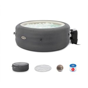 INTEX 28483E SimpleSpa Bubble Massage Spa- 4 Person Capacity ?C Built-in QuickFill Inflation   77  x 26