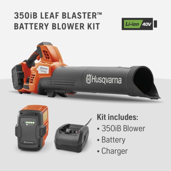 Leaf Blaster 350iB Battery Powered Cordless Leaf Blower, 200-MPH 800-CFM Battery Leaf Blower - Image 2