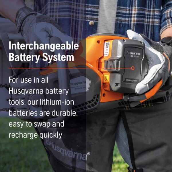 Power Axe 350i 40-volt 18-in Brushless Battery 7.7 Amp 7.5 Ah Chainsaw (Battery and Charger Included) - Image 7