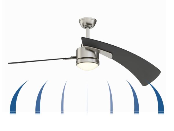 Aire Duo 48-in Brushed Nickel LED Indoor Ceiling Fan with Light Remote (2-Blade) - Image 13