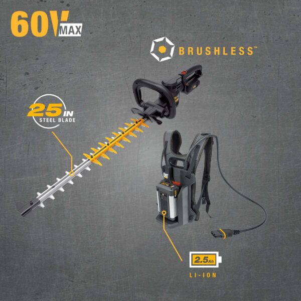 CAT 60-volt Max 25-in Hedge Trimmer 2 Ah (Battery and Charger Included) - Image 10