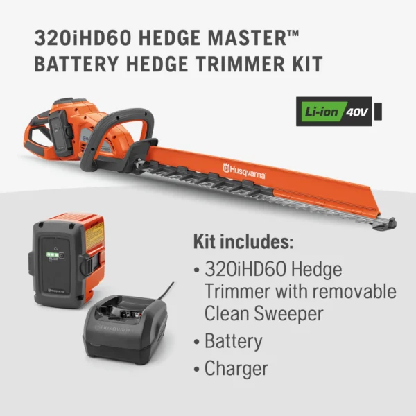 Hedge Master 320iHD60 40-volt 24-in Battery Hedge Trimmer 4 Ah (Battery and Charger Included) - Image 2
