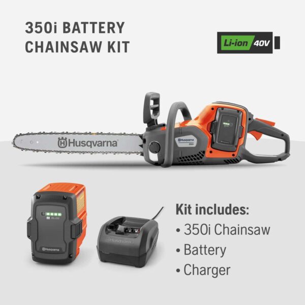 Power Axe 350i 40-volt 18-in Brushless Battery 7.7 Amp 7.5 Ah Chainsaw (Battery and Charger Included) - Image 8