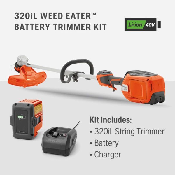 Weed Eater 320iL 40-volt 16-in Straight Shaft Battery String Trimmer 4 Ah (Battery and Charger Included) - Image 9