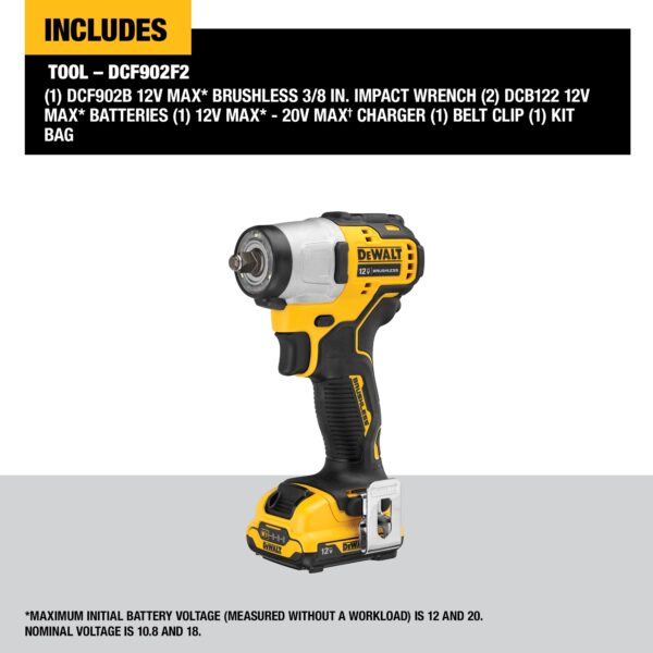 XTREME 12-volt Max Variable Speed Brushless 3/8-in Drive Cordless Impact Wrench (Battery Included) - Image 8