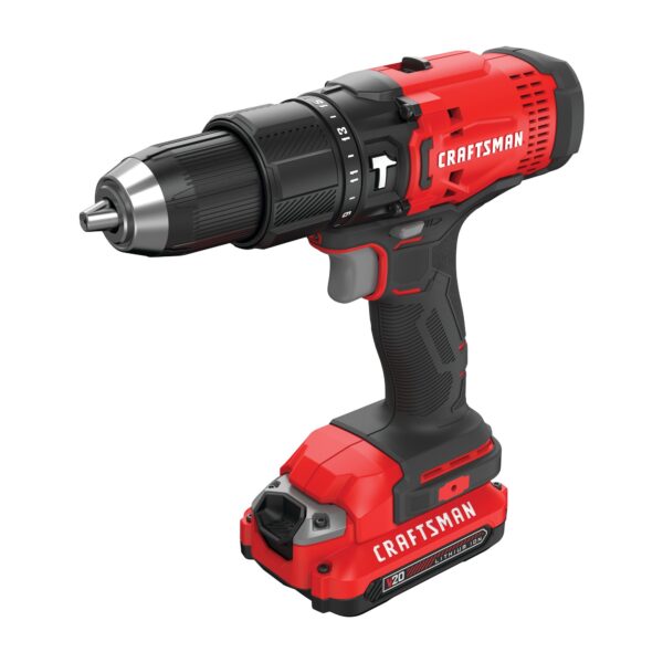 V20 1/2-in 20-volt Max-Amp Variable Speed Cordless Hammer Drill (2-Batteries Included) - Image 8