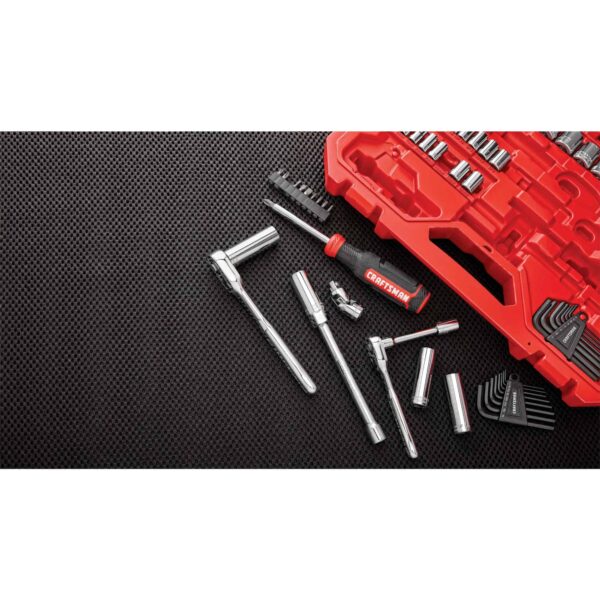83-Piece Standard (SAE) and Metric Polished Chrome Mechanics Tool Set with Hard Case - Image 11