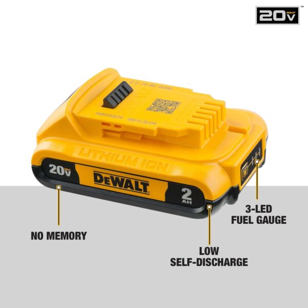 20V MAX 2-Tool Brushless Power Tool Combo Kit with Soft Case (2-Batteries and Charger Included) - Image 4