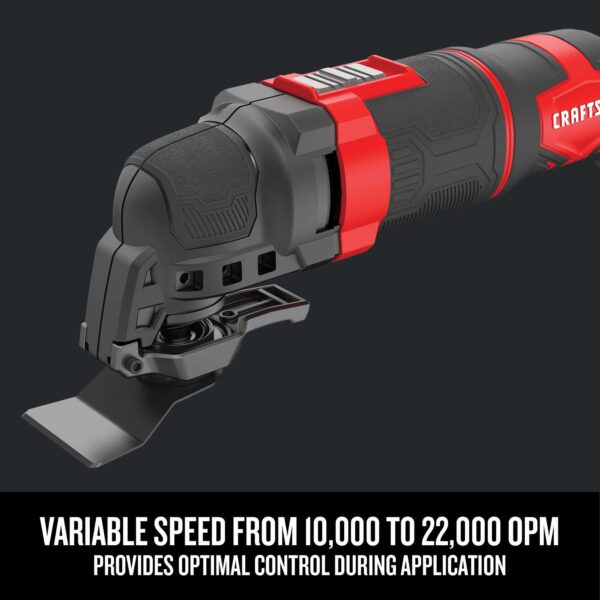 10-Piece Corded 3-Amp Variable Speed Oscillating Multi-Tool Kit with Soft Case - Image 7