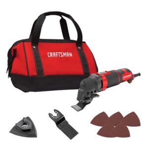 10-Piece Corded 3-Amp Variable Speed Oscillating Multi-Tool Kit with Soft Case